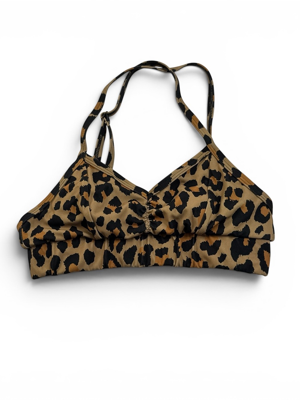Spell & The Gypsy Collective Crop Workout Sports Bra Top Size XXS Leopard Print